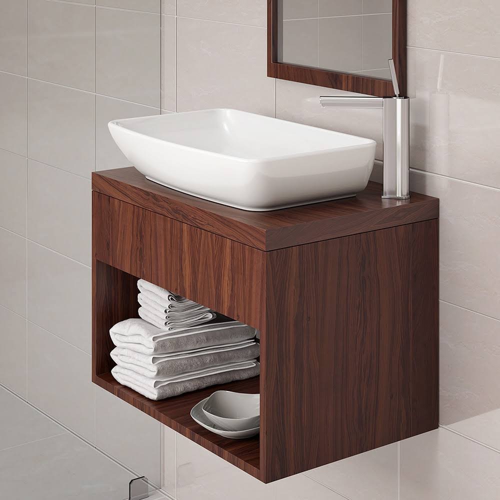 White Rectangular Vessel Sink I909827