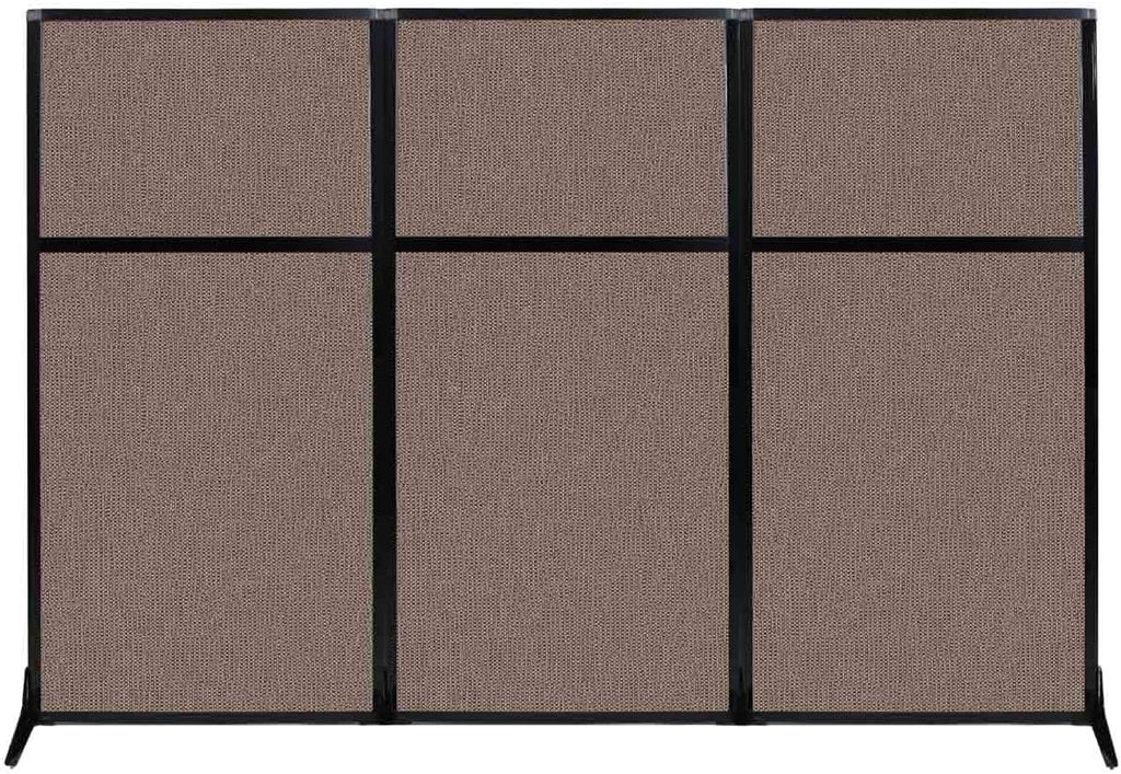Portable Wall Divider with Charcoal Gray Fabric Panels Z9713