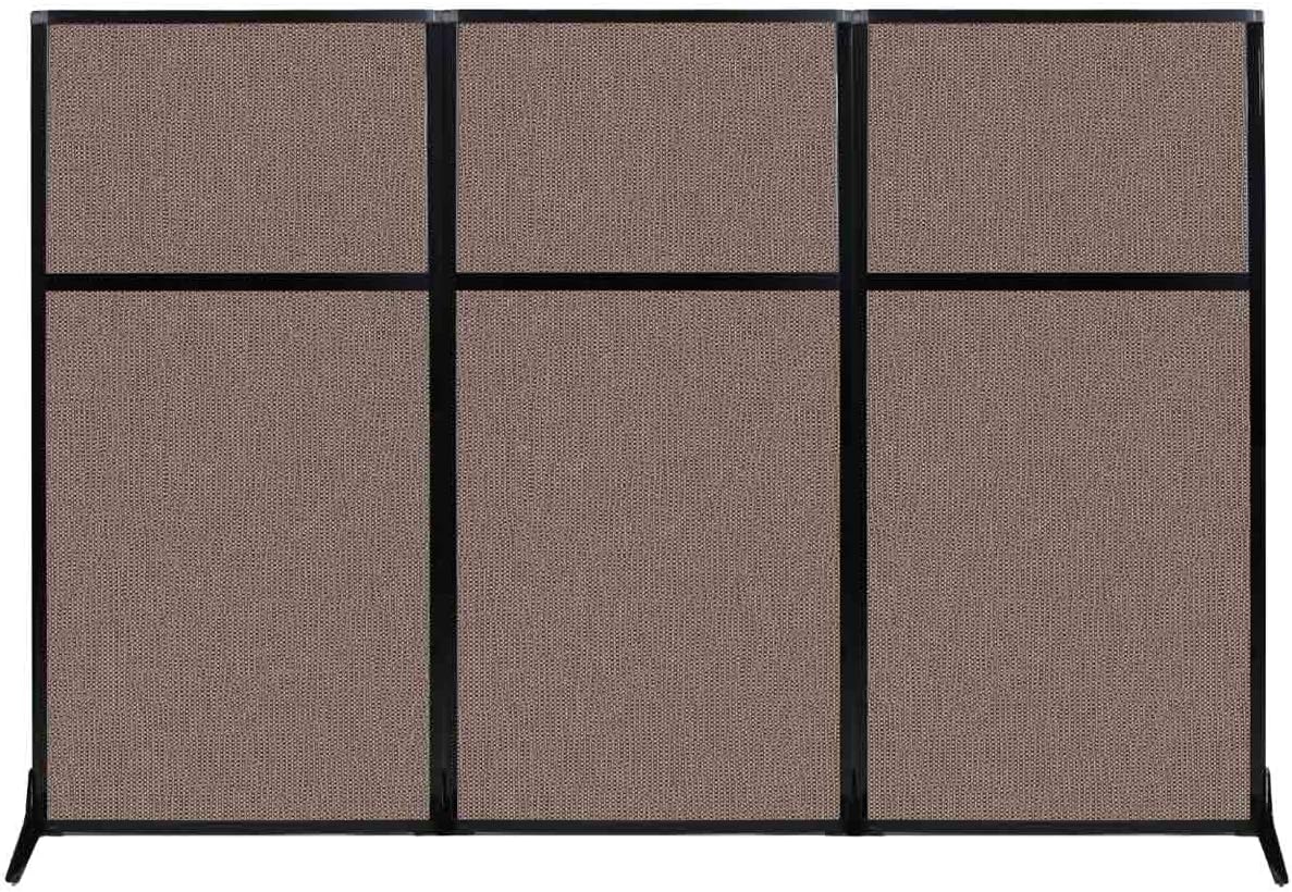 Portable Wall Divider with Charcoal Gray Fabric Panels Z9713