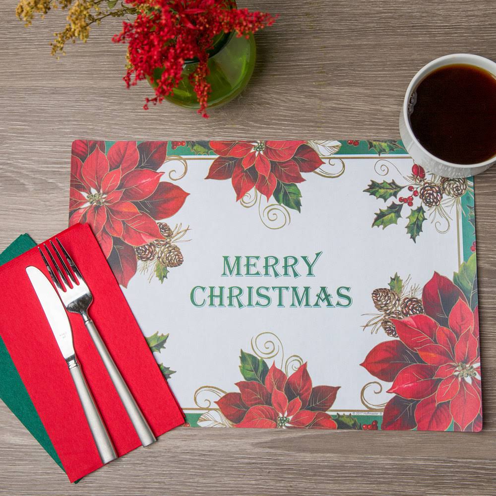 10x22 x 14x22 Merry Christmas Placemat Combo Pack - 250/Case A808868
