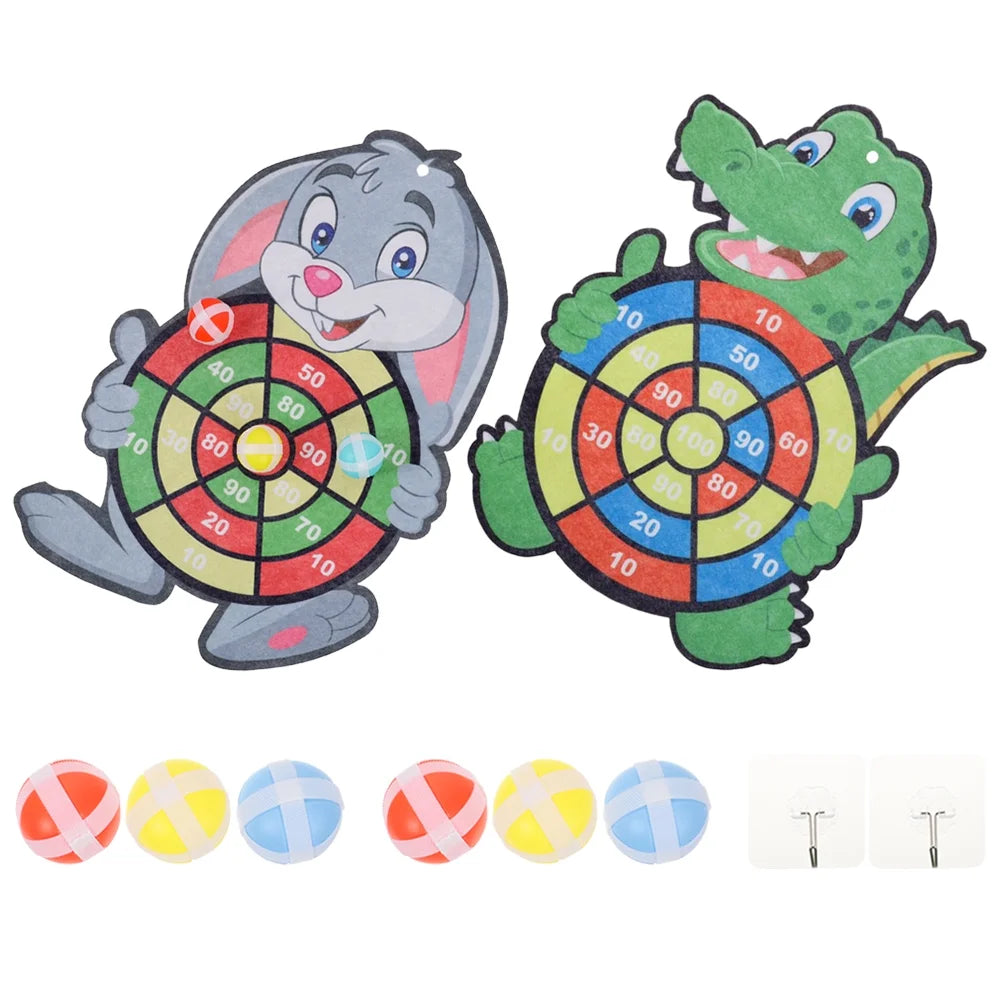 2 Sets Dart Board Game with Sticky Balls F870818