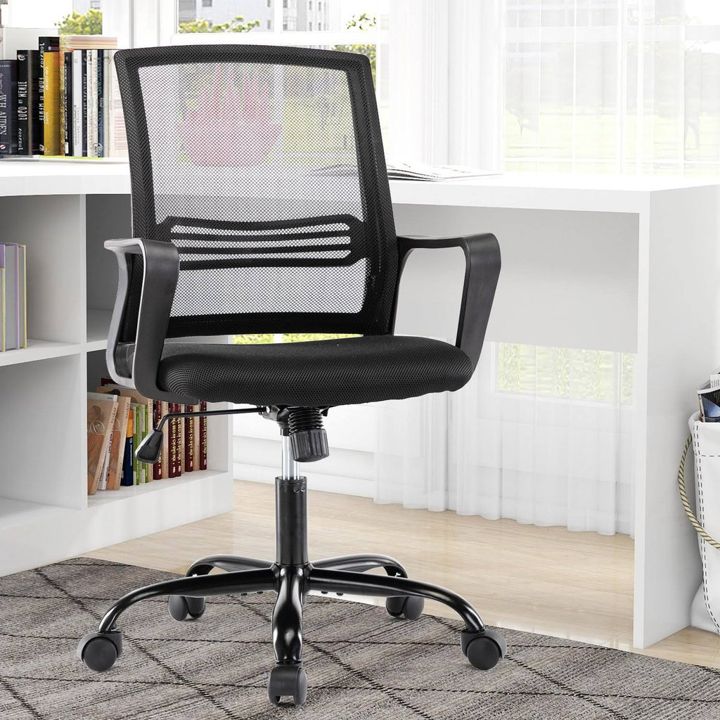 Blue Adjustable Desk Chair with Swivel Casters D55621