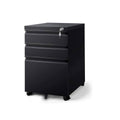 Black Locking 3-Drawers Vertical Desk Cabinet F99110