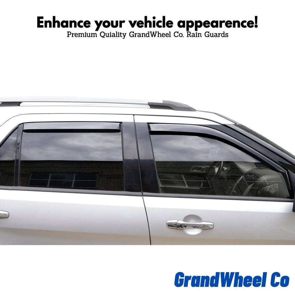 Smoke Tinted In-channel Side Window Vent Visor Deflectors Rain Guards 4 pcs H130310