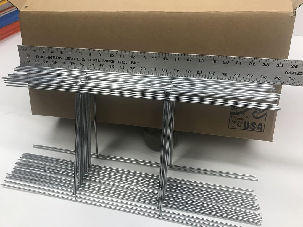 50 Pack Galvanized Wire Double H-Frame Stake 24 Tall 10 Wide Sign Holder C64453