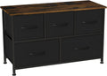 Gray/Natural 5 Drawer Fabric Dresser E717153