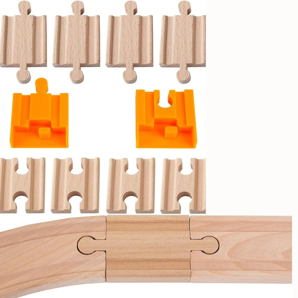 8 Pcs Wooden Train Track Adapter Pack Q278