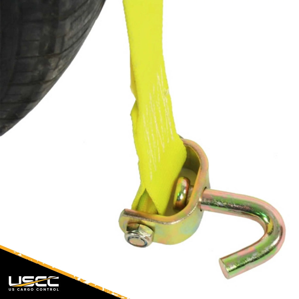 2" x 10' Wheel Strap with 2 Swivel J Hooks N952