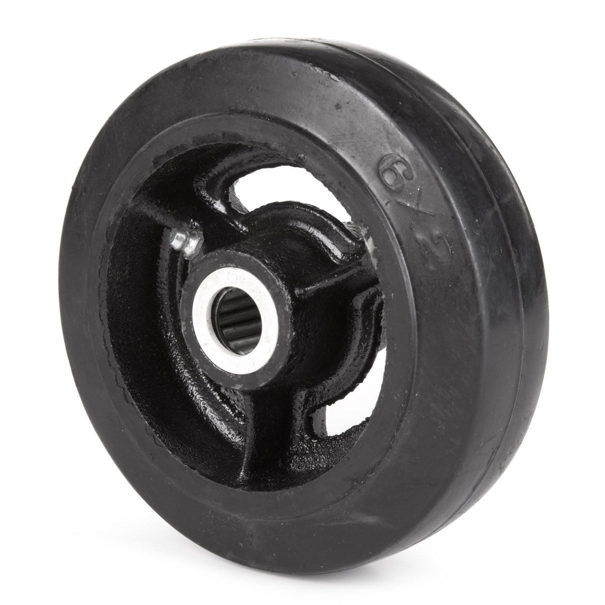 Cast Hub Moldon Rubber Wheel W719