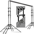 10 x 8.5 ft Photography Backdrop Support System with Carry Case, 6 Legs Support Stands, Max 10ft. Cross Bar W6885