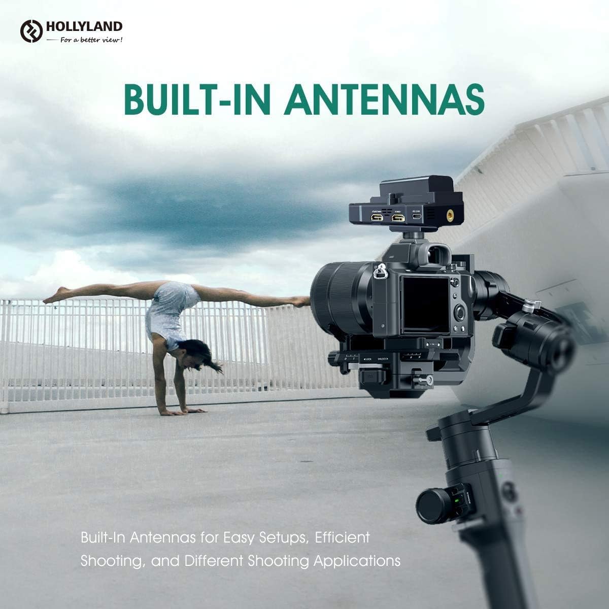 Wireless Transmitter and Receiver for Camera with 300ft Long Range Low Latency 1080P HD Video Transmission C2698
