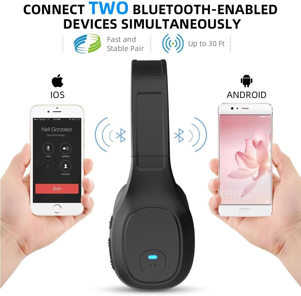 Wireless Bluetooth Headset with Noise Canceling Microphone, Pack of 2 H630