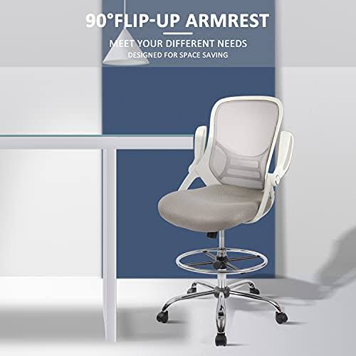 Tall Office Drafting Chair with Adjustable Foot Ring O944