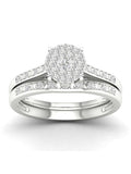 Diamond Cluster Bridal Set T97030