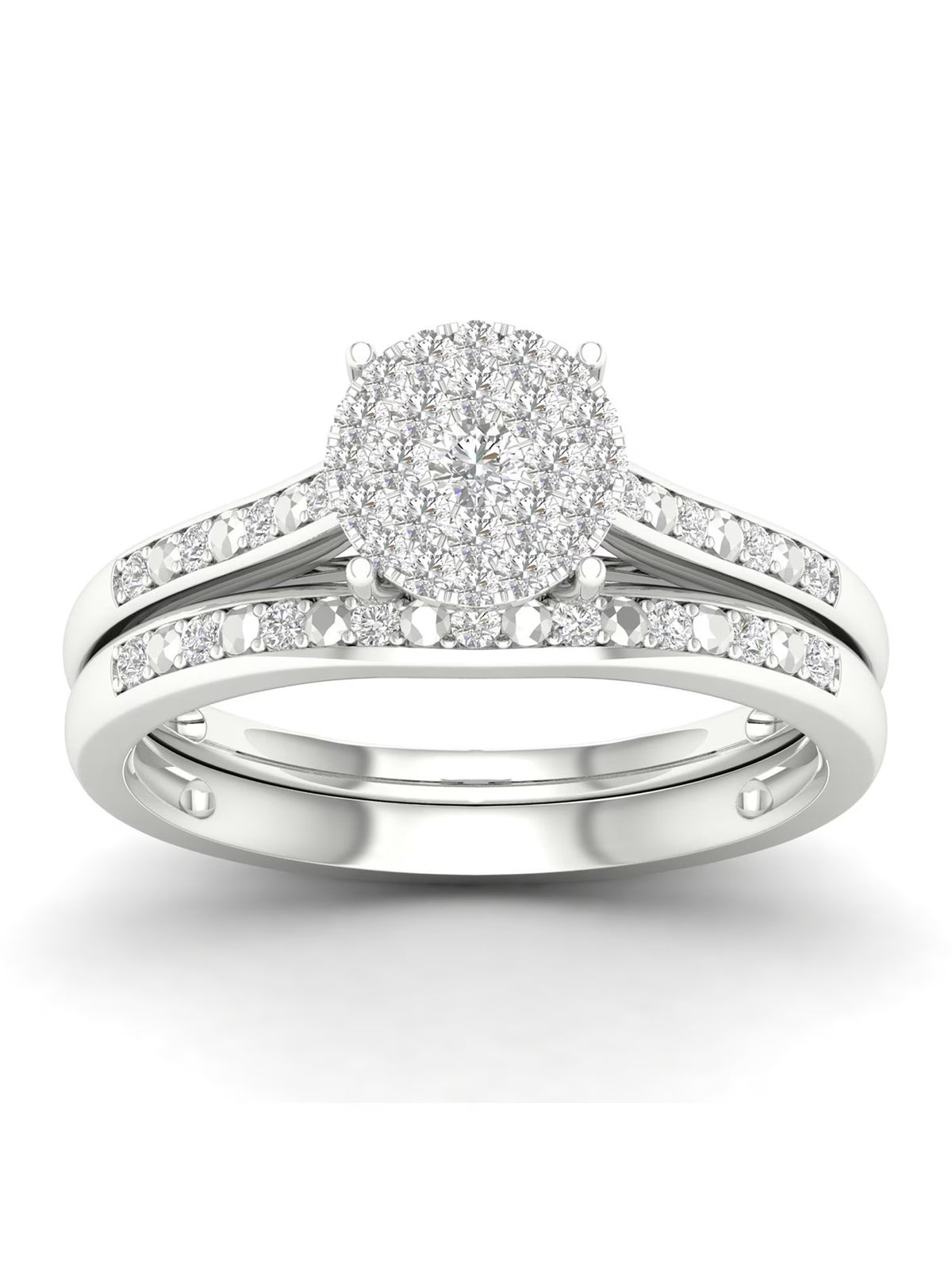 Diamond Cluster Bridal Set T97030