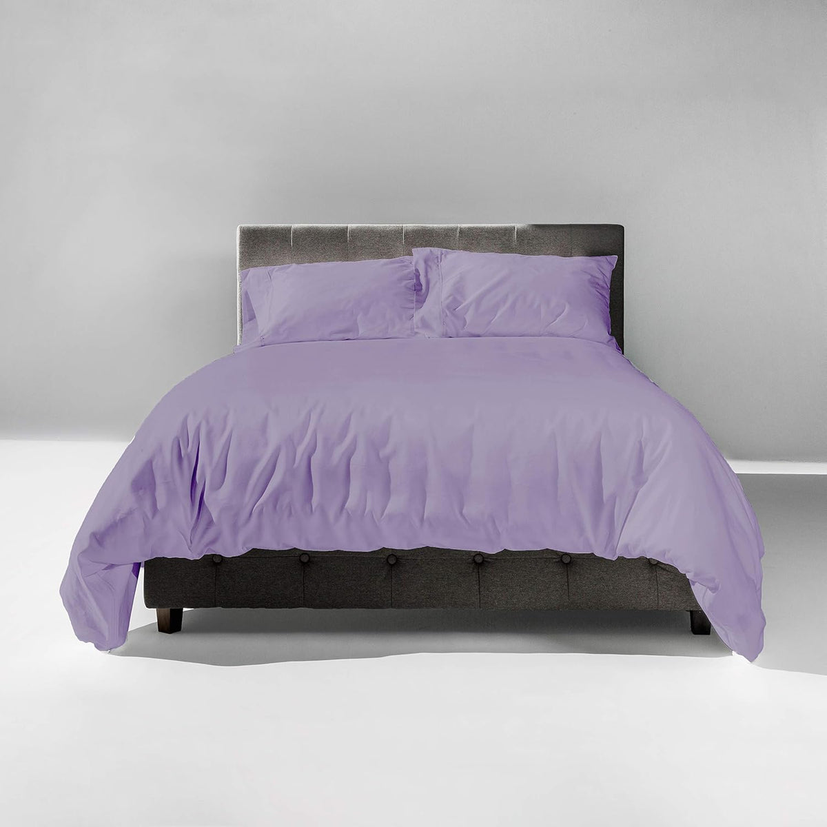 Lavender Percale Cotton Duvet Cover with Zipper Closure C9996