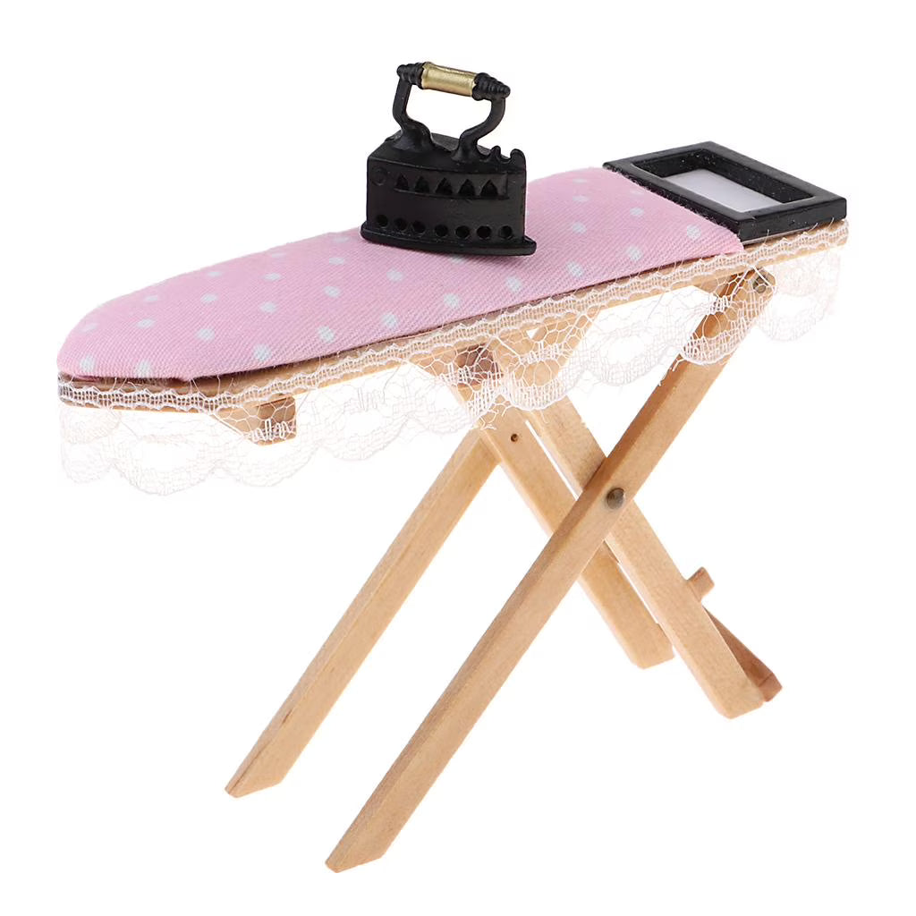 Vintage Dollhouse Miniature Wooden Ironing Board Table V467434