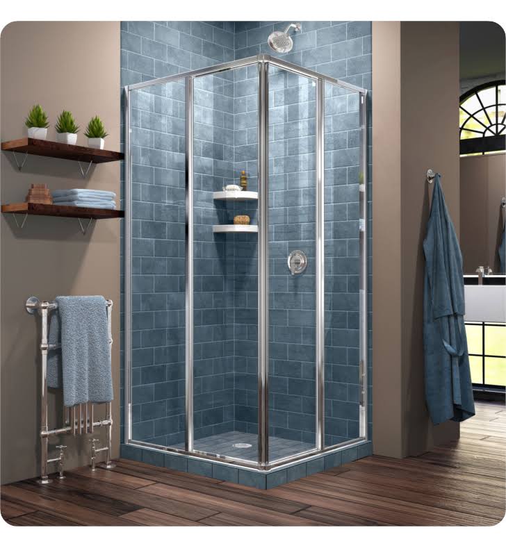 Satin Black Framed Sliding Shower Enclosure B6976