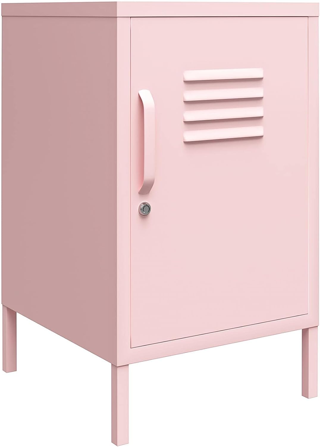 Bashful Pink Metal Locker End Table U678705