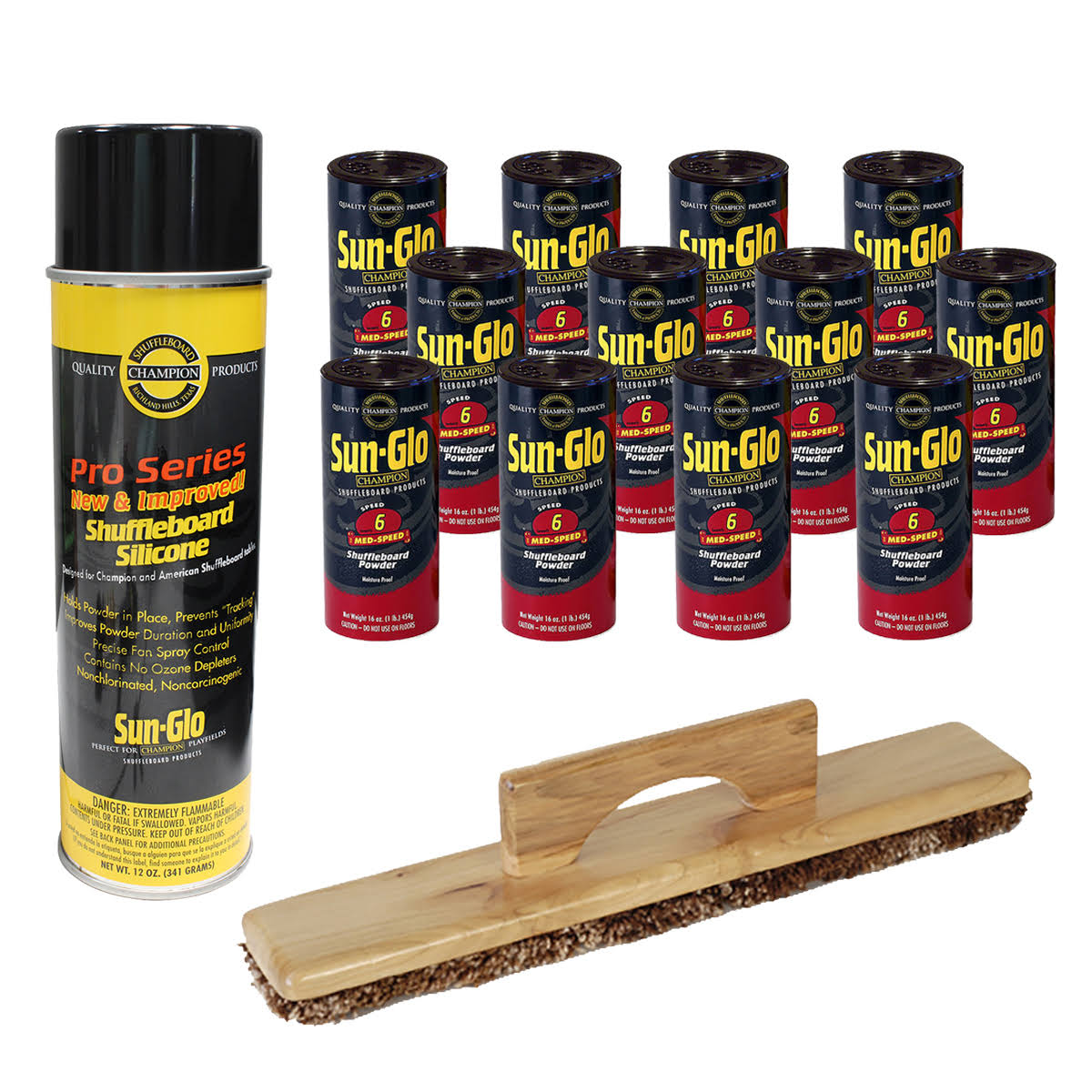 12 Cans #6 Sun-Glo Med-Speed Wax, Sweep, Silicone Spray T62799