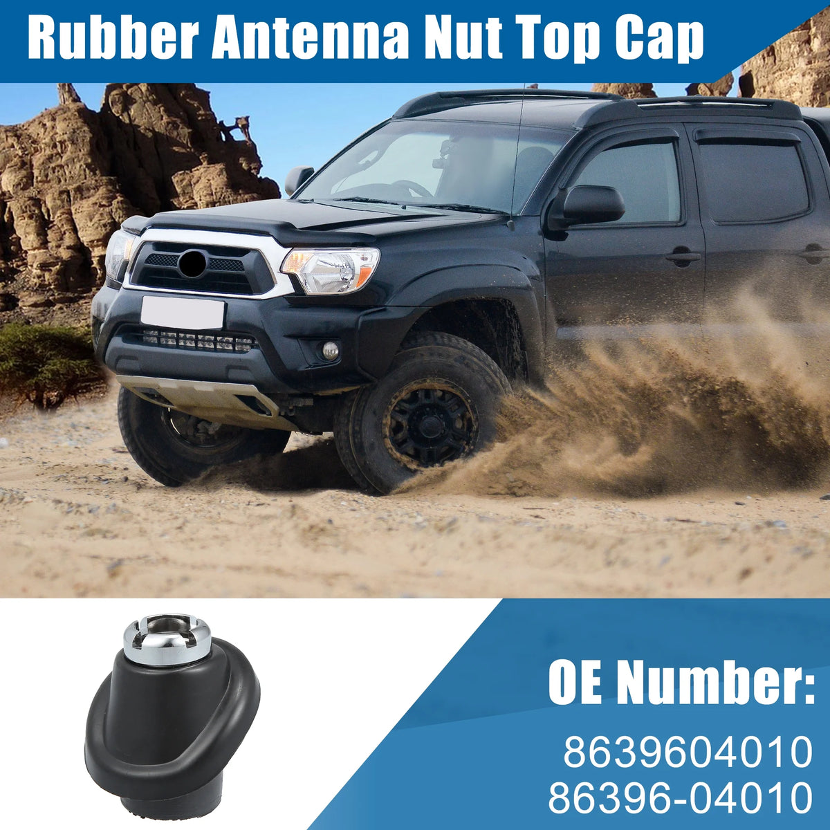 Rubber Antenna Nut Top Cap for Toyota Tacoma Antenna Mount Base Adapter B7476