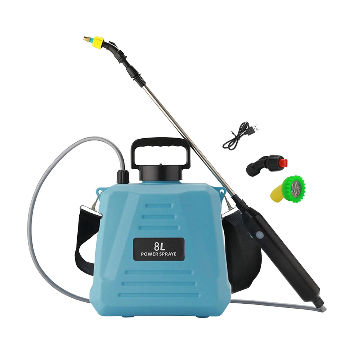 Blue 8 L Electric Garden Sprayer with Shoulder Strap C44621
