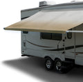 Tan Heat Sealed RV Awning Fabric Replacement 13 Foot Camper Awning C1376
