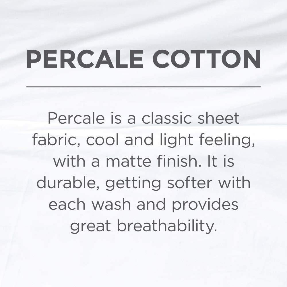 Lavender Percale Cotton Duvet Cover with Zipper Closure C9996