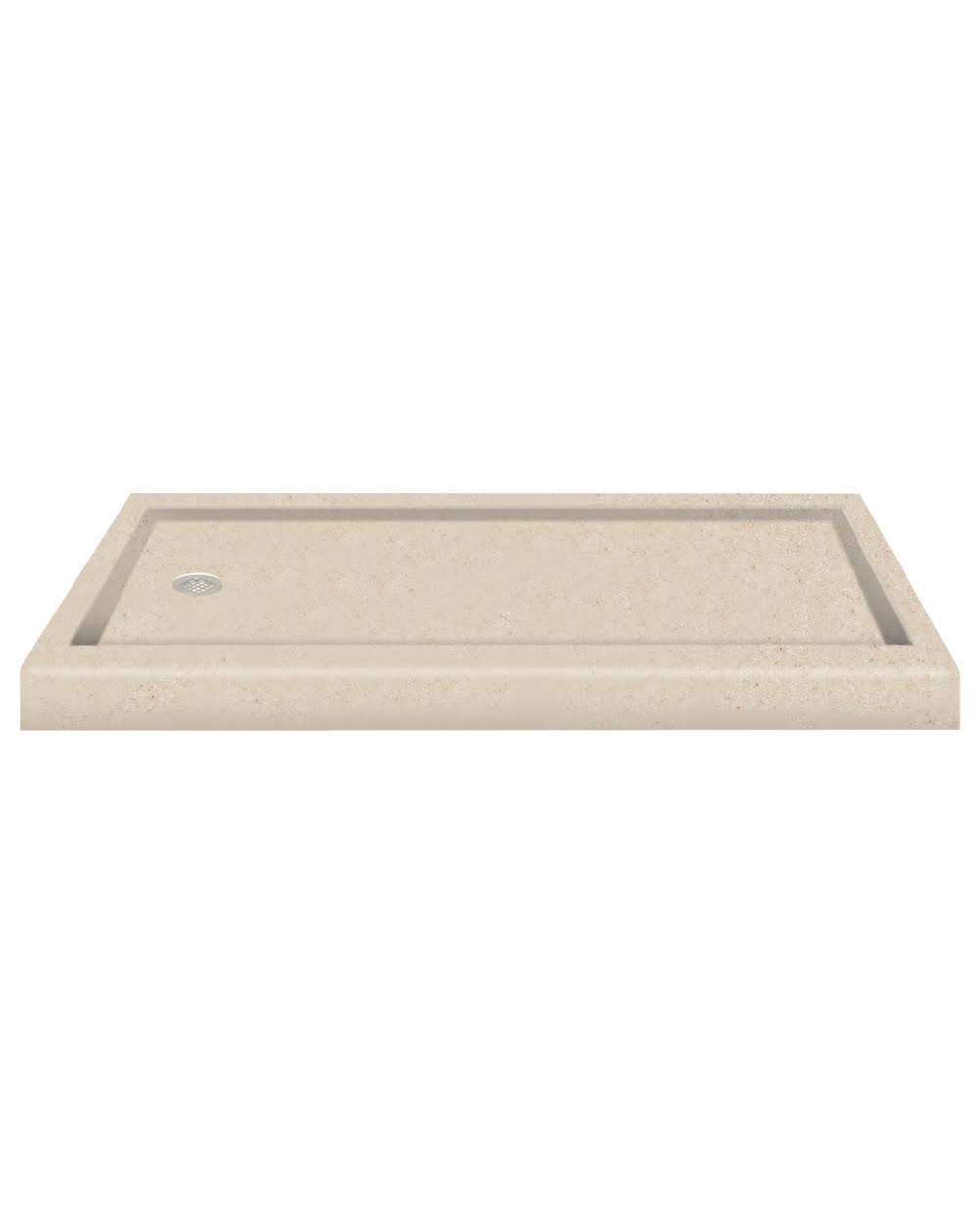 Solid Surface 60-in x 32-in Shower Base with Left Drain C235