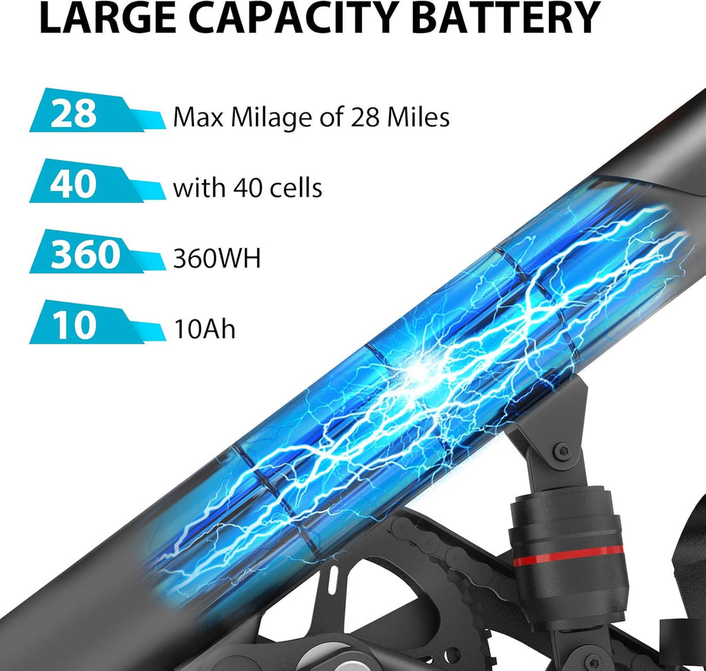 Electric Bike with 14in Air-Filled Tires, Dual Disc Braking, 3 Riding Modes U6047