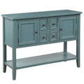 Dark Blue Buffet Sideboard Console Table with Bottom Shelf N13043