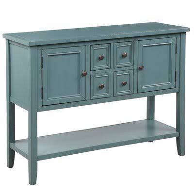 Dark Blue Buffet Sideboard Console Table with Bottom Shelf N13043