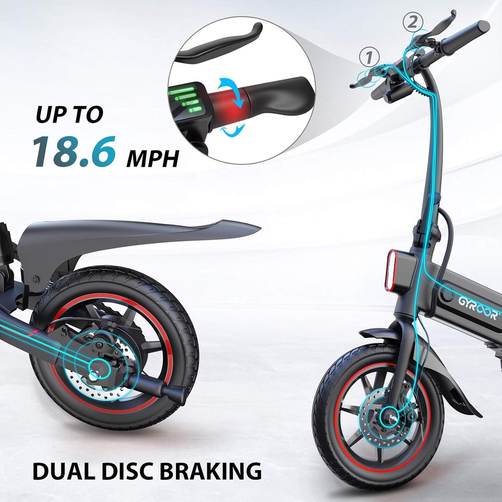 Electric Bike with 14in Air-Filled Tires, Dual Disc Braking, 3 Riding Modes U6047